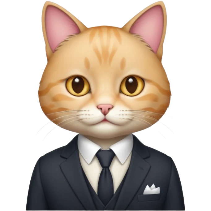 The cat went in a suit
 emoji