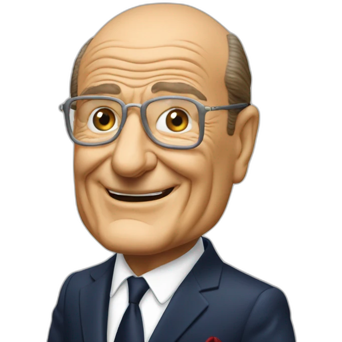 Jacques Chirac boit une bière emoji