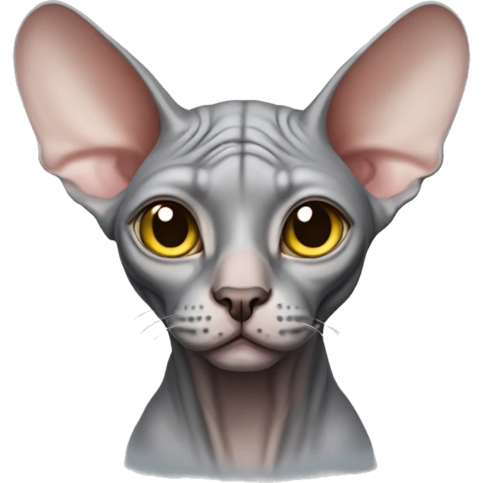 grey sphynx emoji