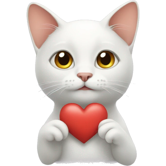 Cat that makes a heart emoji