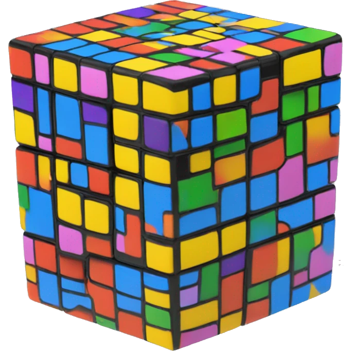 a perfect rubix cube with completed sides emoji