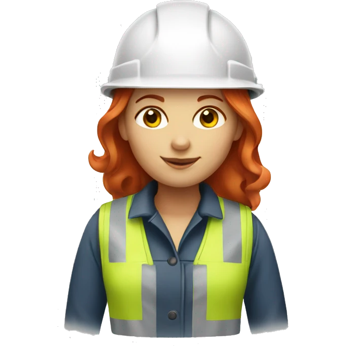 Redhead female construction worker emoji