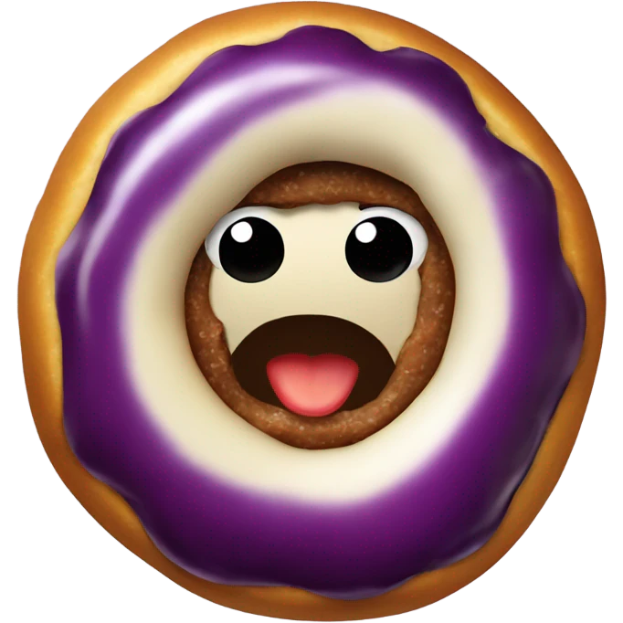 eggplant inside donut hole emoji