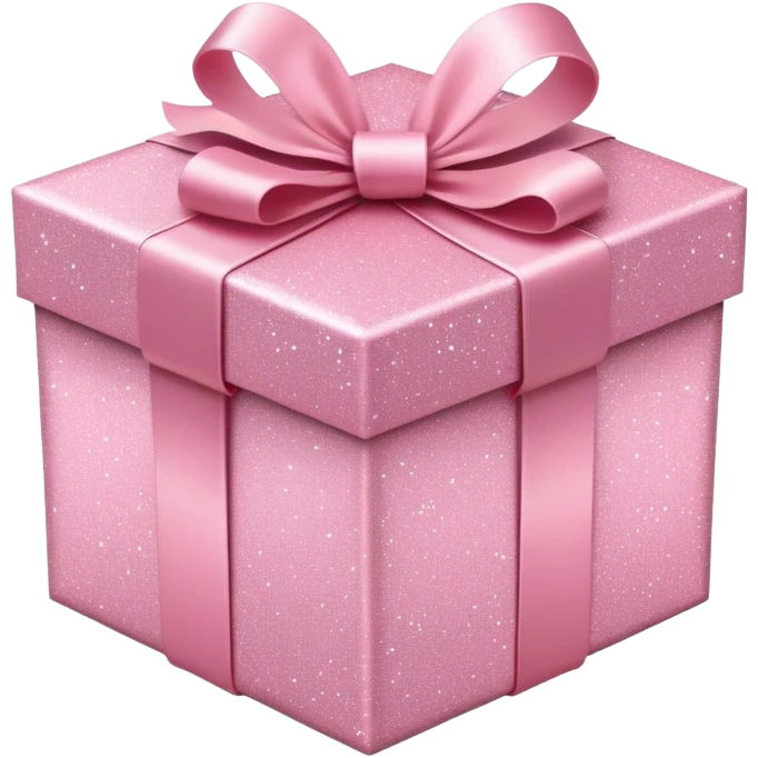 light pink gift box covered in sparkles emoji