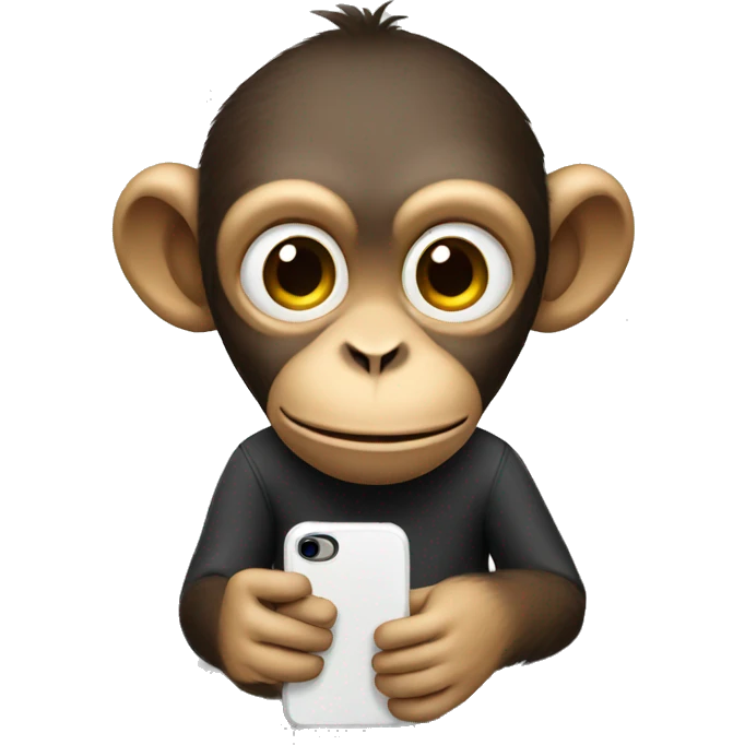 Monkey with a cellphone emoji