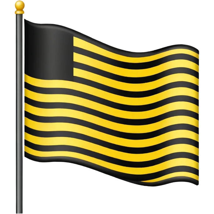Flag Horizontally up to down black yellow and white emoji