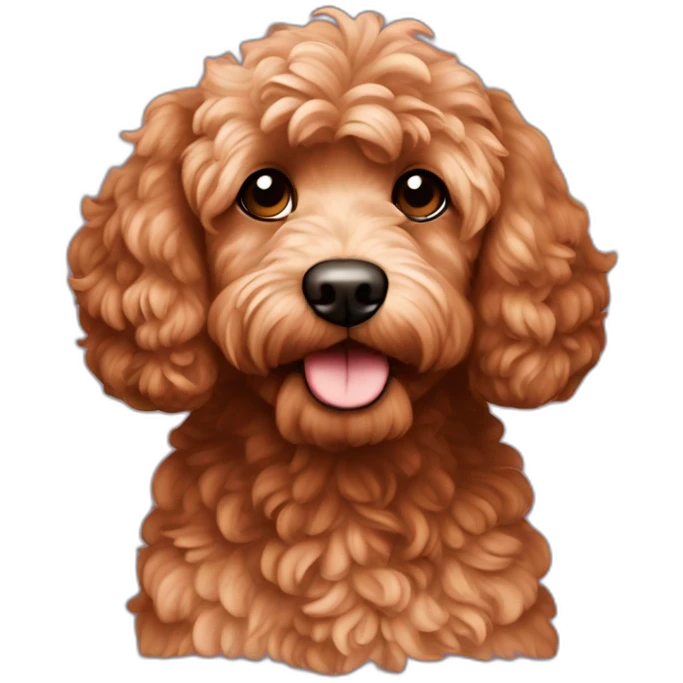 Reddish light brown cockapoo side emoji