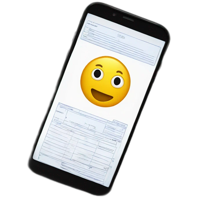 a mobile phone rests over an exam paper emoji