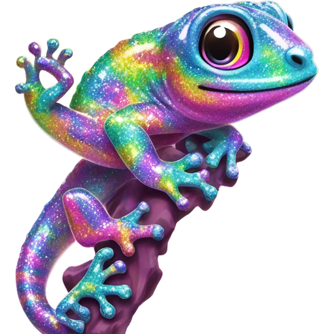 Lisa frank glitter￼ gecko  emoji