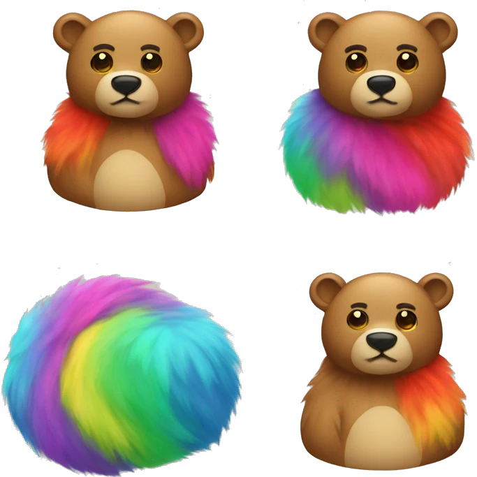 bear wit rainbow fur emoji