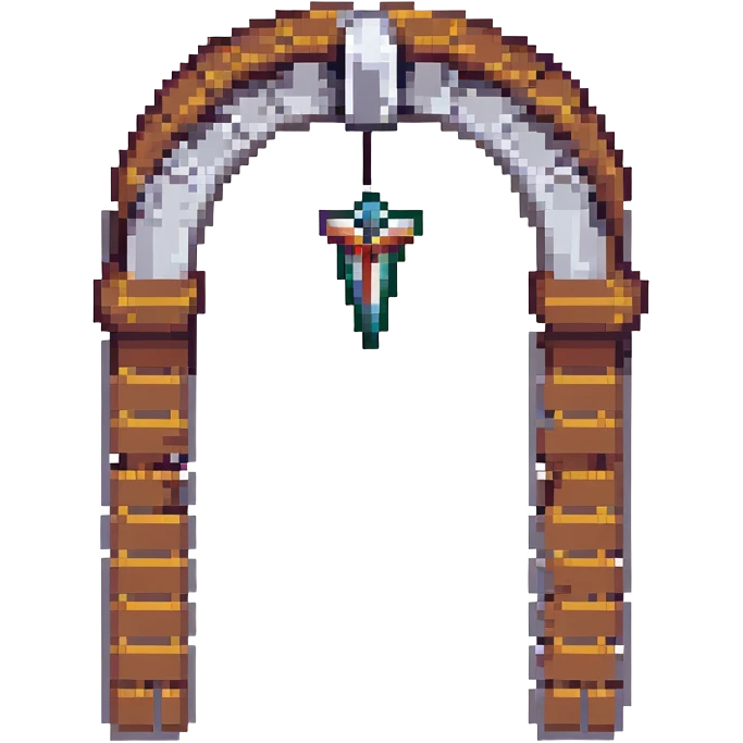 arco y flecha, pixel art style emoji