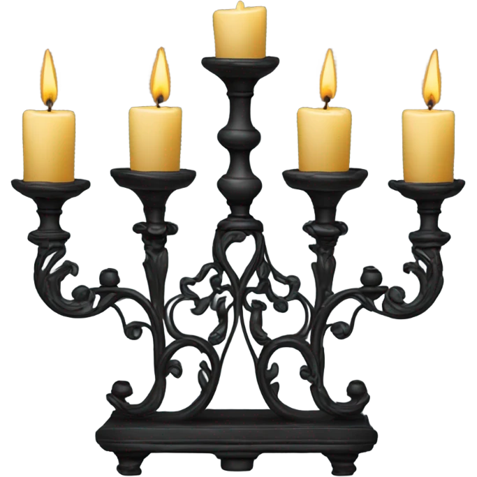 Black candelabra  emoji