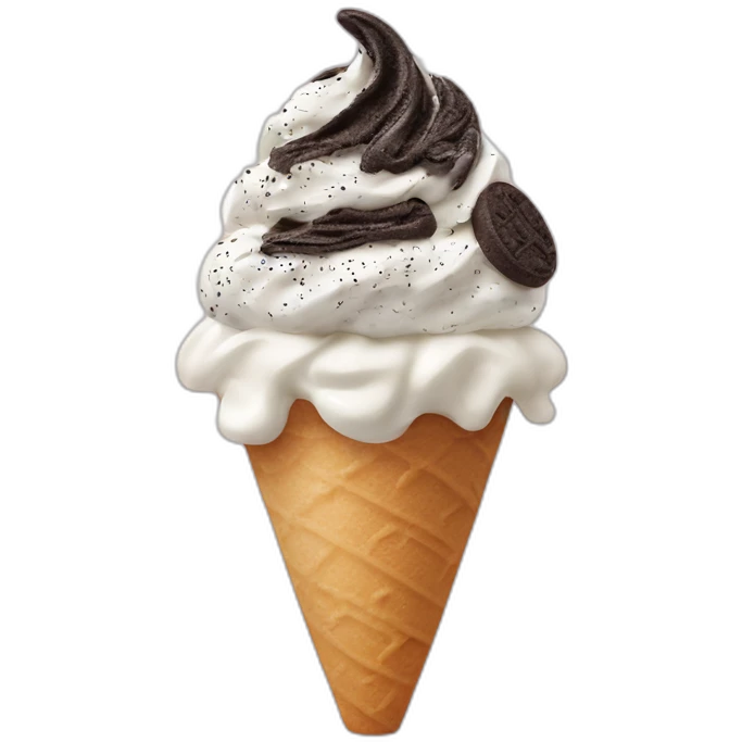 cookies and cream soft serve emoji