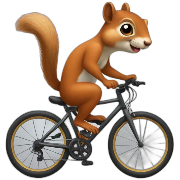 Cycling squirrel emoji