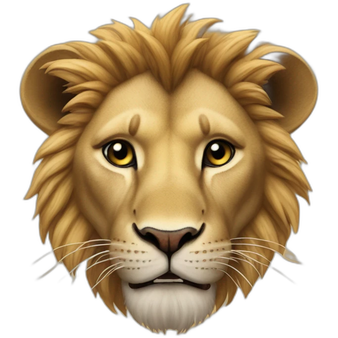 Lion sur une fourmi emoji