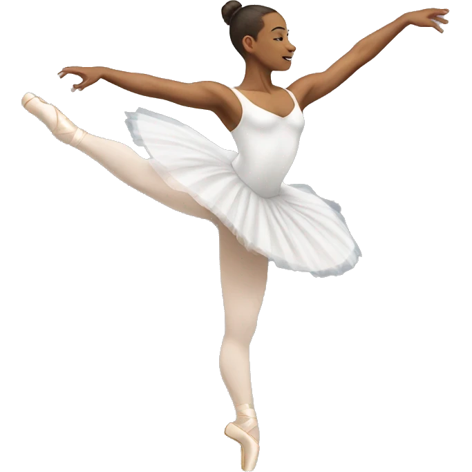 ballet core in a white tutu emoji