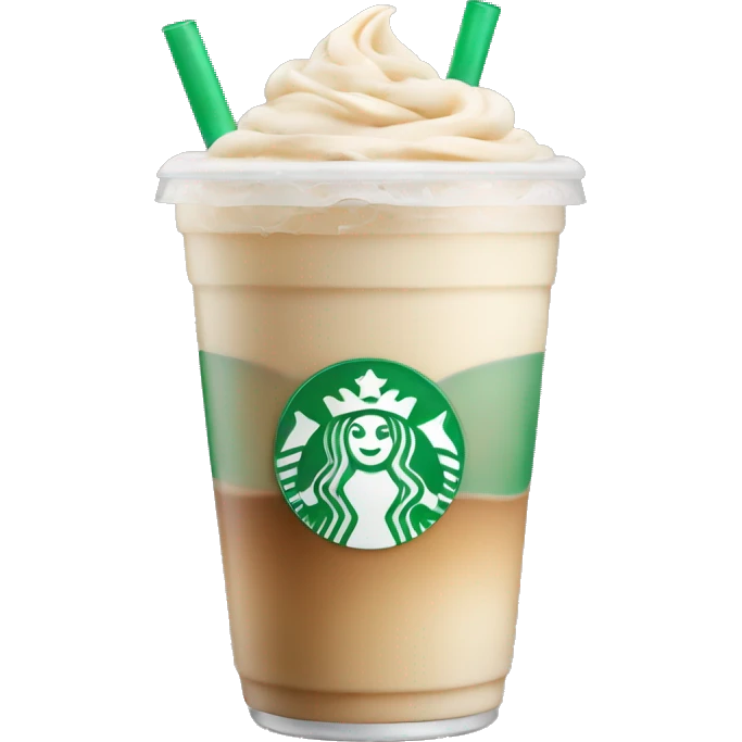 Iced vanilla latte emoji