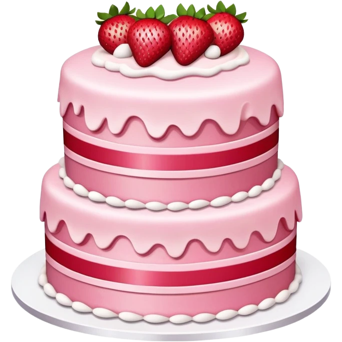 2 tier Strawberry Cake emoji