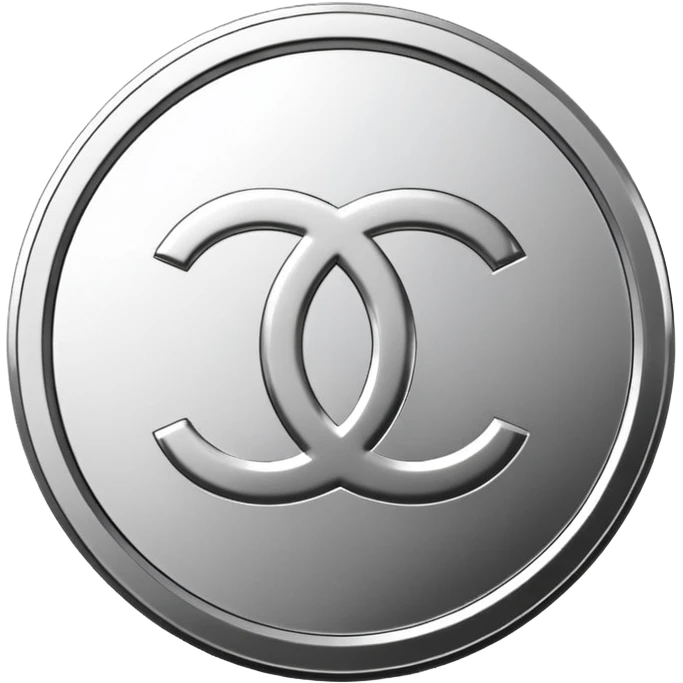 Chanel white coins emoji