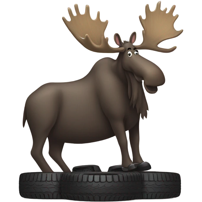Moose on four tires emoji