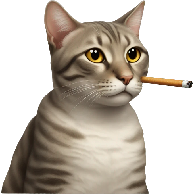 Cat with cigarette  emoji