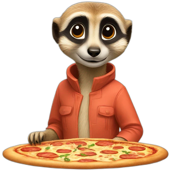 meerkat preparing pizza emoji