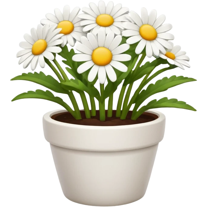 daisy flower pot emoji
