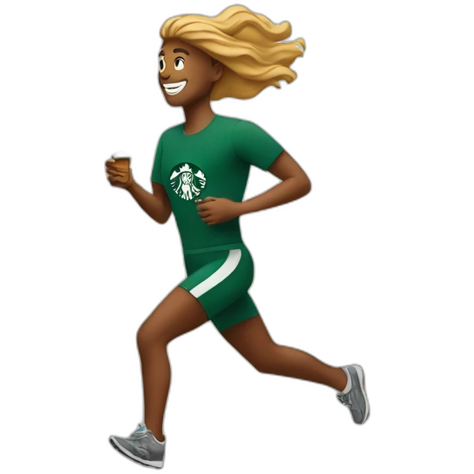 Starbucks runner emoji