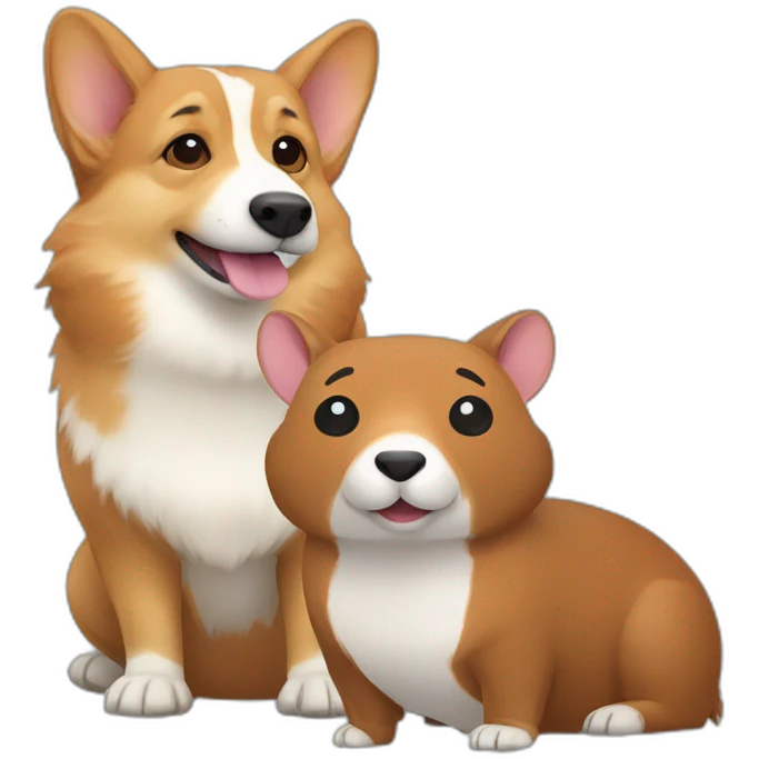corgi and capybara emoji