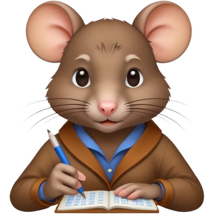 Female rat doing statistics and mathermatics emoji