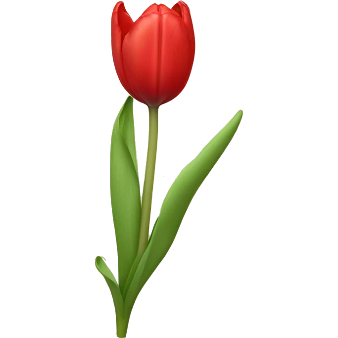 Red tulip emoji