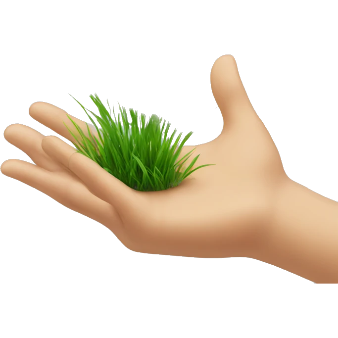 hand touching grass emoji