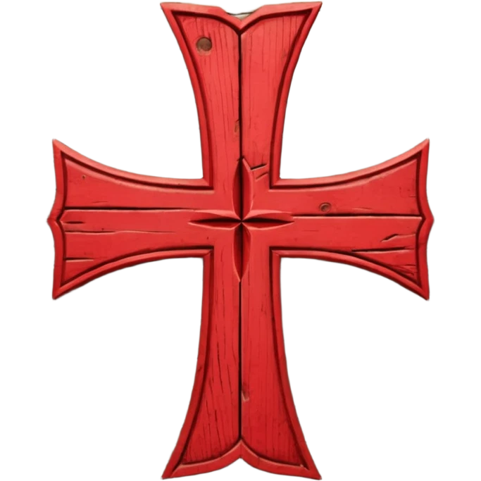 A red scarlet cross emoji