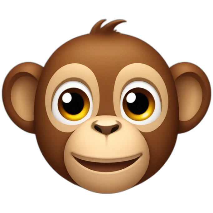 Cute monkey scratching head emoji