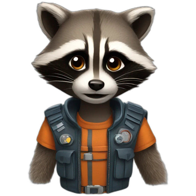 Rocket racoon emoji