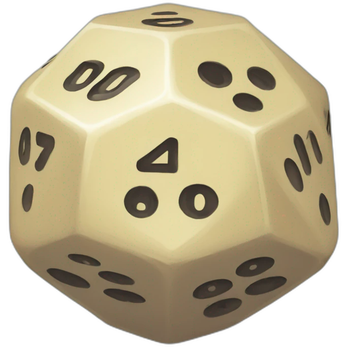 D20 dice emoji