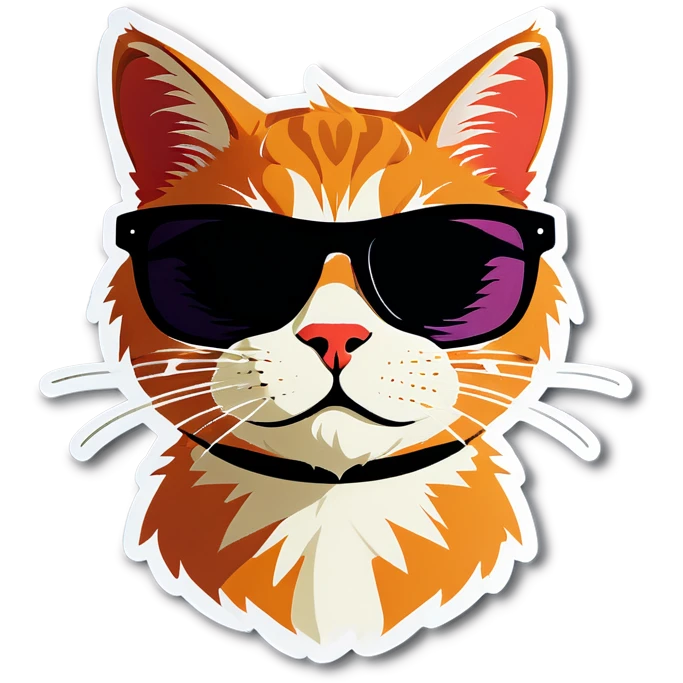 Cat with sunglasses emoji