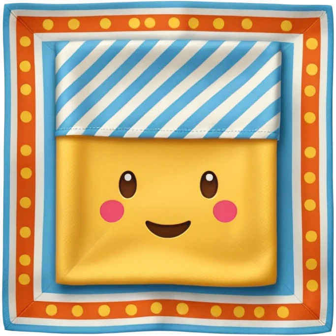 patterned napkin emoji