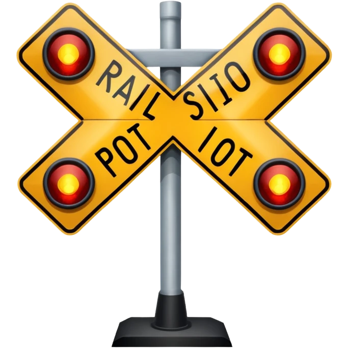 Railroad crossing light emoji