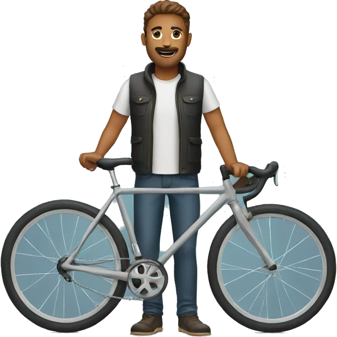 Man with bike emoji