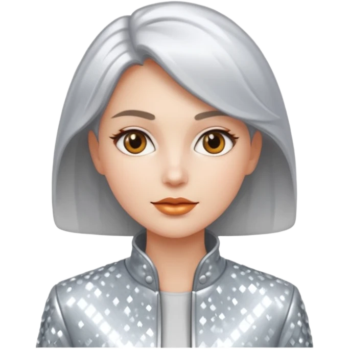 woman with sparkling jacket emoji