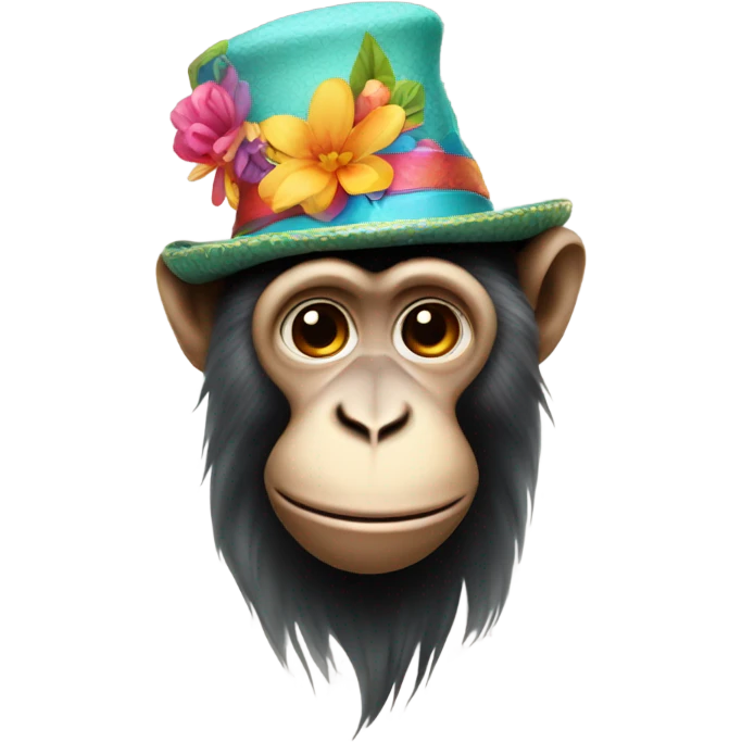 Monkey why a hat  emoji