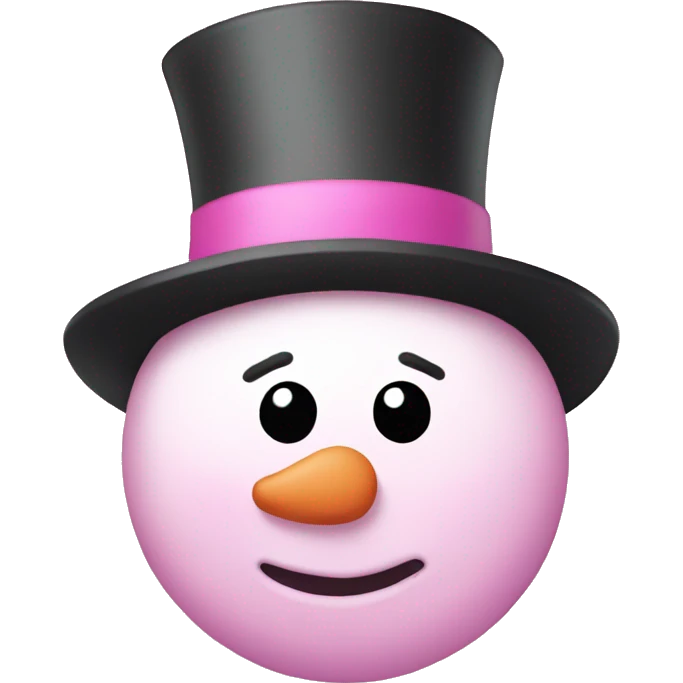 Pink snowman emoji