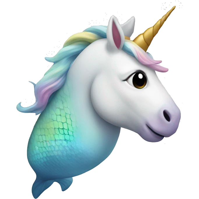 Unicorn with a fish body emoji