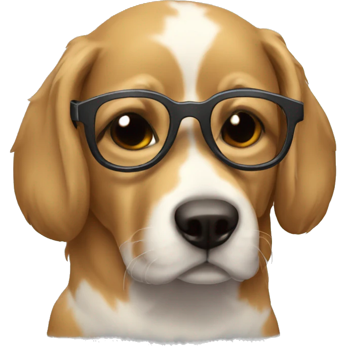 Perro con gafas emoji
