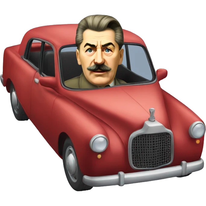 Joseph Stalin in a car emoji