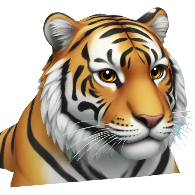 Tiger in pool emoji