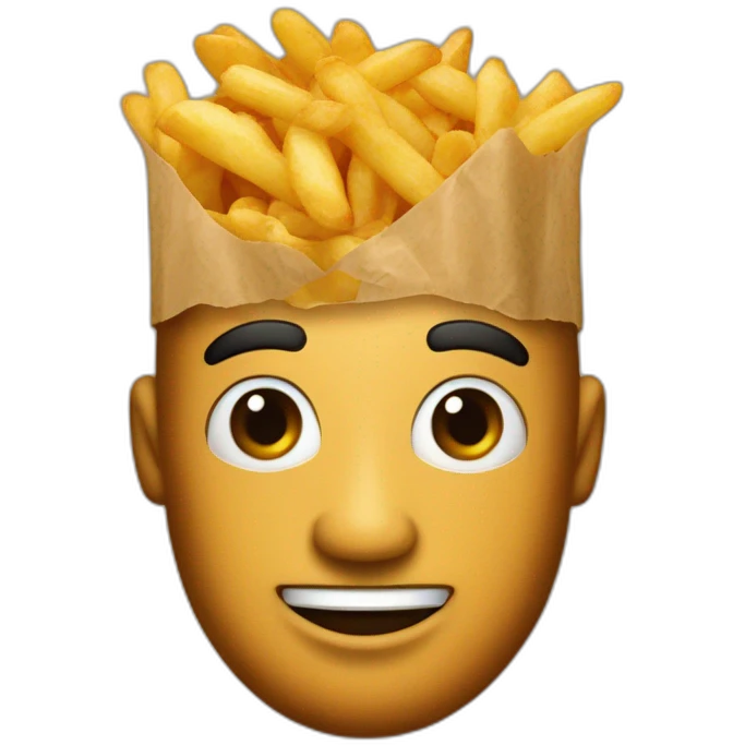 papas frita con captsup emoji