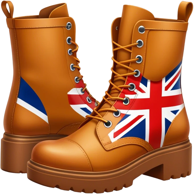 Union Jack flag platform boots ginger spice emoji
