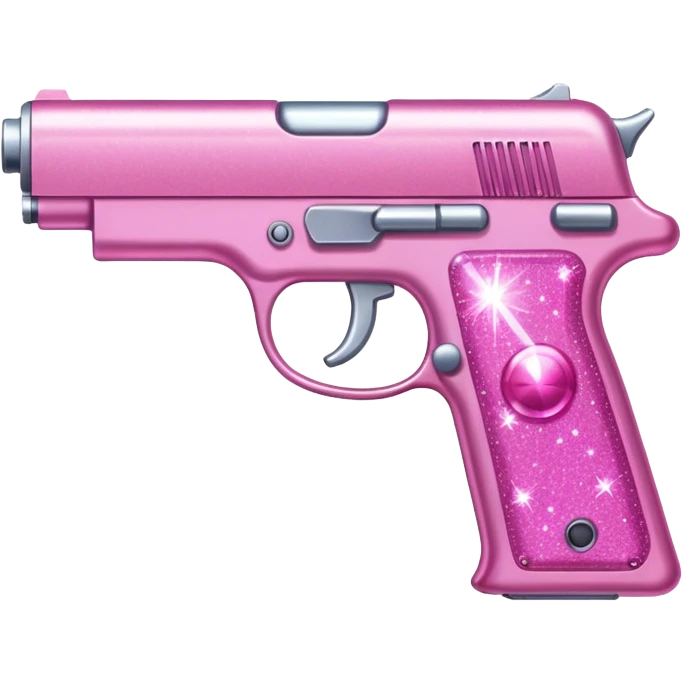 Pink glitter gun emoji